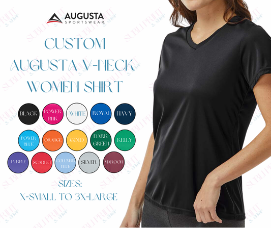 Custom Augusta Ladies V-Neck Shirt (A1790)