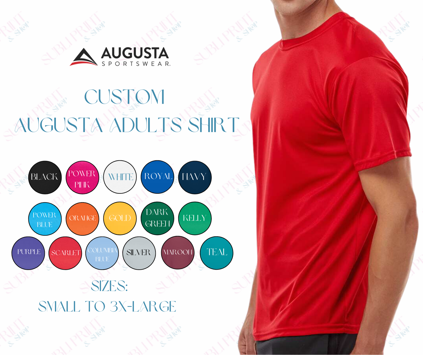 Custom Augusta Sportswear Polyester  Adult Shirt A790