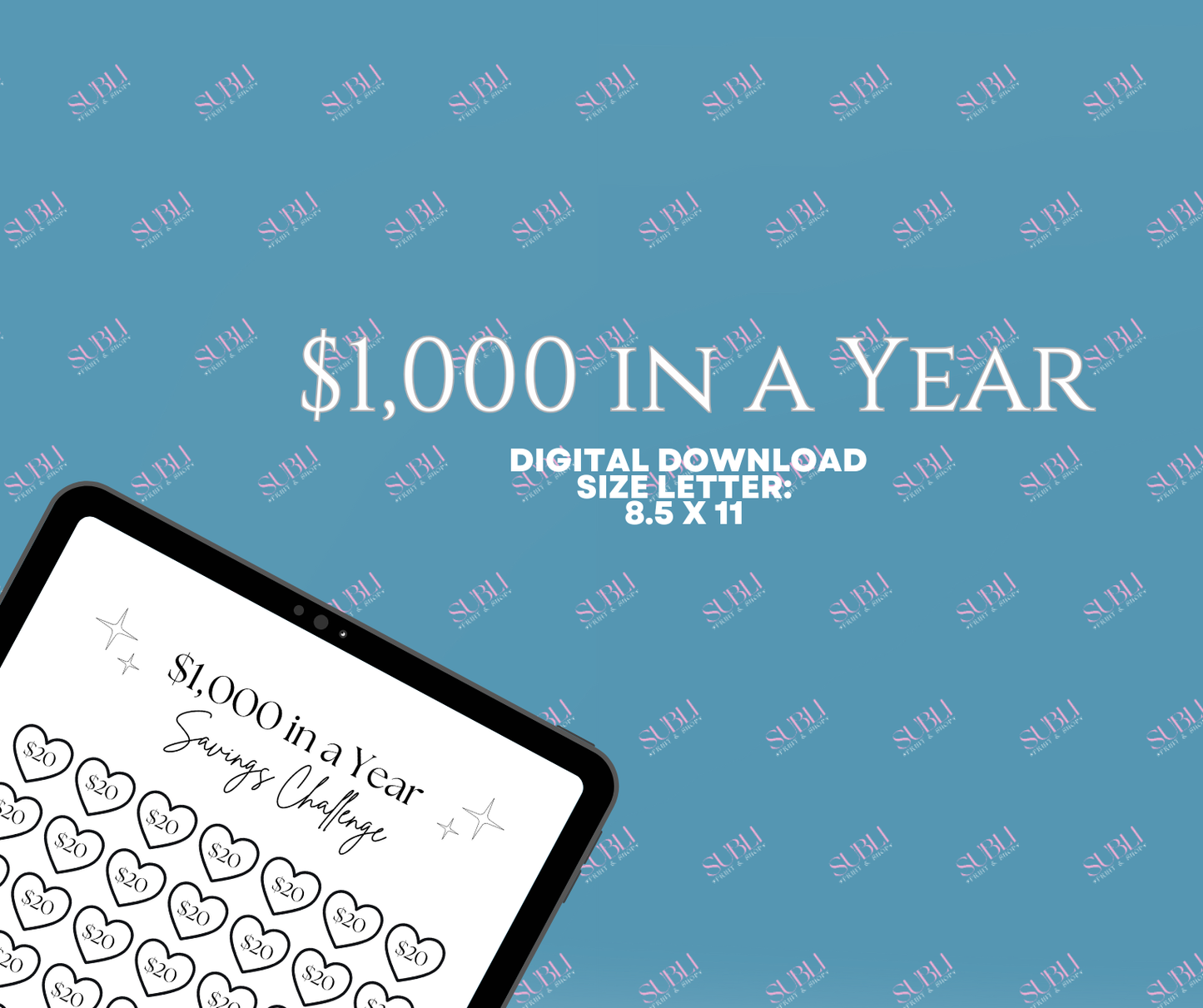 ✨$1,000 in a Year - Weekly Savings Challenge✨