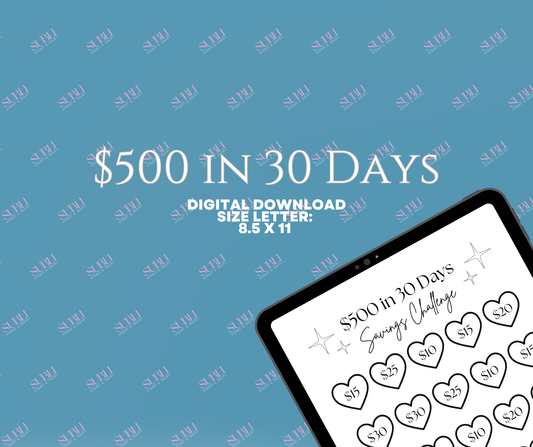 ✨ $500 in 30 Days Savings Challenge✨