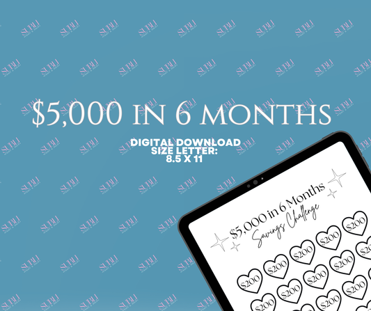✨$5,000 in 6 months - Savings Challenge✨
